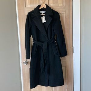 Nine West black trench coat